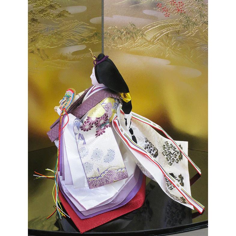 雛人形 ひな人形 立雛 道翠作 金彩京友禅 親王飾り コンパクト