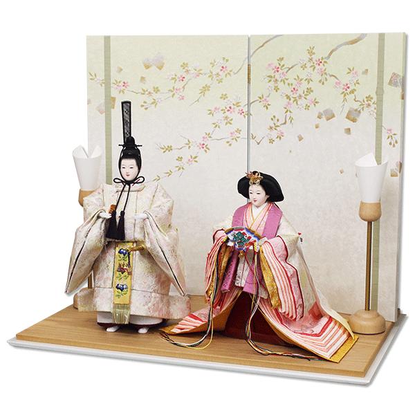 平安優香 雛人形 ひな人形 立雛 京十番 花ごろも 親王飾り グリーン蒼