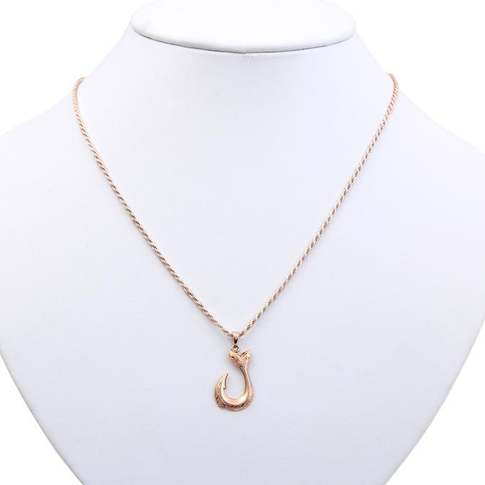 ハワイアンジュエリーフィッシュフック 14金 ピンクゴールド