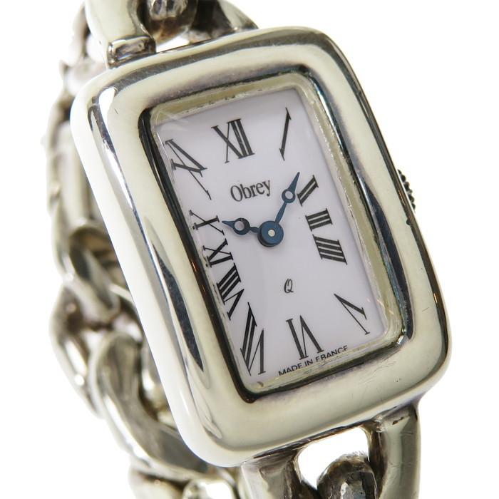 オブレイ・パリ】 ハンドメイド SV 銀 腕時計 シルバー クオーツ