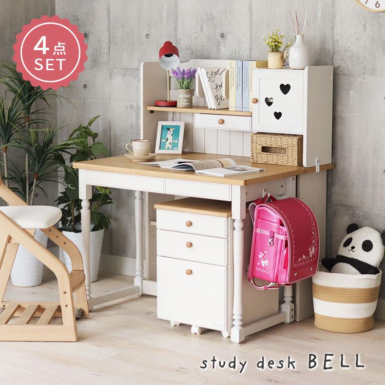 マナベインテリアハーツ 学習机 勉強机 子供机 ワゴン 幅100cm 学習