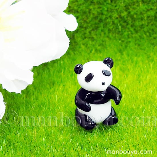 動物園 おみやげ パンダ ミニチュア ガラス細工 置物 飾り グラス