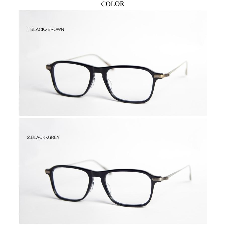 tsetse ツェツェ パリ型 変形ウェリントンメガネ コンビ 度付き 伊達