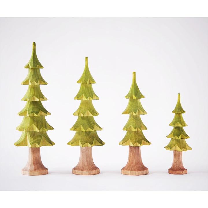 ドイツの木：モスグリーンの木4P ミニチュア : メルヒェン Yahoo!店