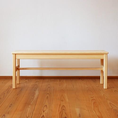 ひのきベンチ 板座 ダイニングベンチ サイズオーダー 国産ヒノキ無垢