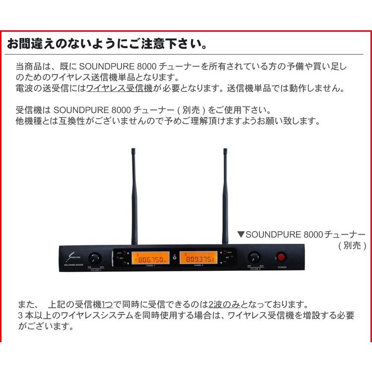 SOUNDPURE サウンドピュア 8011II ワイヤレスハンドマイク単品 ボタン