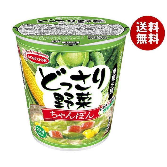 エースコック どっさり野菜 ちゃんぽん 58g×12個入｜ 送料無料 カップ