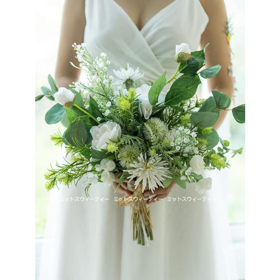 ウエディングブーケ 二次会 結婚式 ウェディングブーケ 花嫁 グリーン