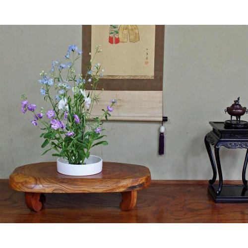 信楽焼 水盤 花器 8号 白釉 マット 切立 丸 陶器 池坊 嵯峨御流 生け花