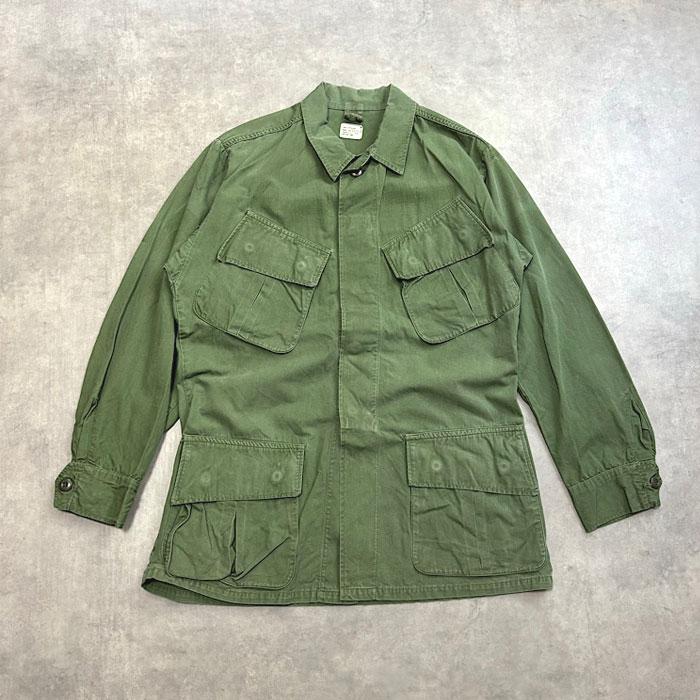 60s US ARMY 3rd Jungle Fatigue Military Jacket SMALL-REGULAR 60