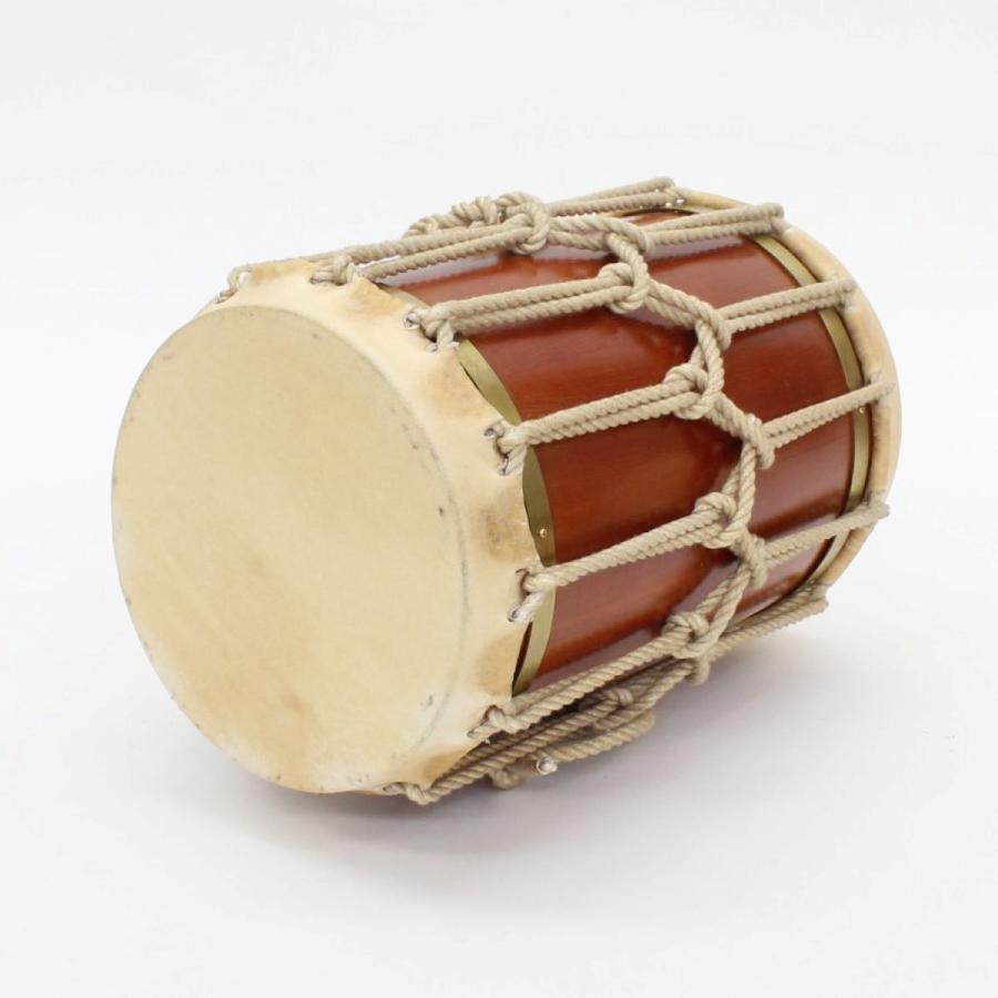 桶胴太鼓7寸5分（革面直径22,5cm） 和太鼓・獅子舞用・牛革・バチ付