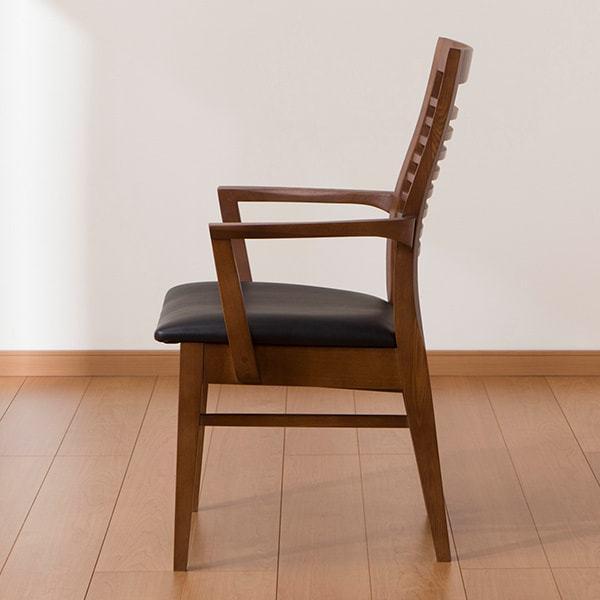 ニトリ（NITORI） ダイニングチェア(ロレイン2肘付き MBR) 食卓椅子