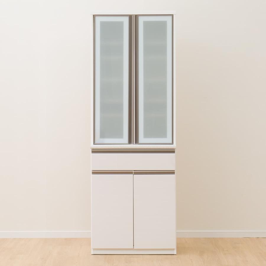 ニトリ（NITORI） 幅70cm 食器棚(アルミナ2 70DB WH) ニトリ期間限定