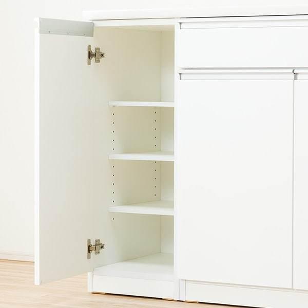 ニトリ（NITORI） 幅150cm 食器棚(レジューム 150TG-S WH/150TH-R WH