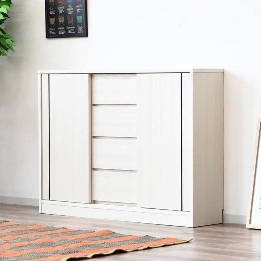 ニトリ（NITORI） カウンター下やリビングにも使える薄型キャビネット