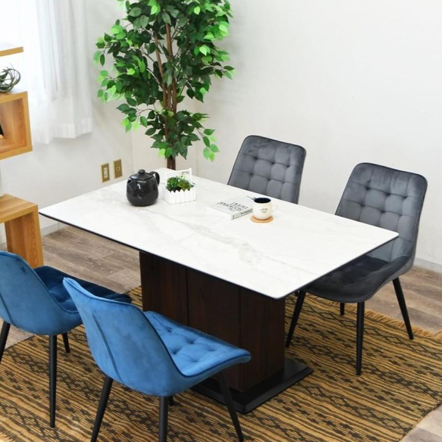 ニトリ（NITORI） セラミック天板テーブル 収納付き (幅140cm WH