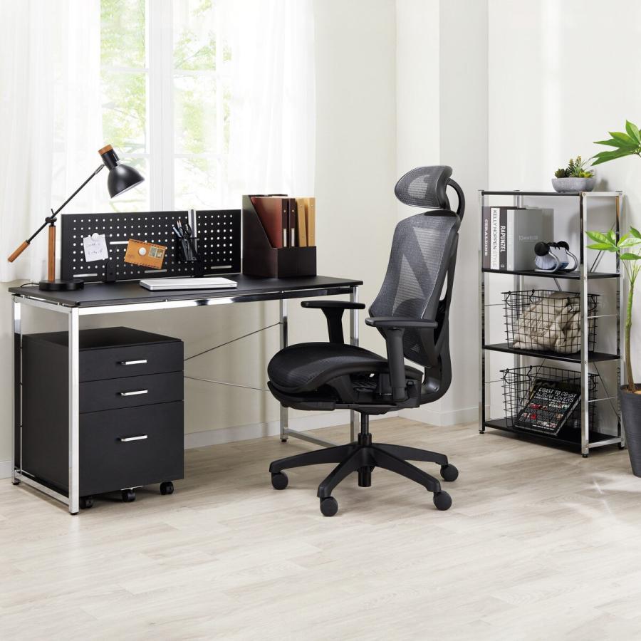 ニトリ（NITORI） 幅120cm デスク(N トリシア 120 BK) パソコンデスク