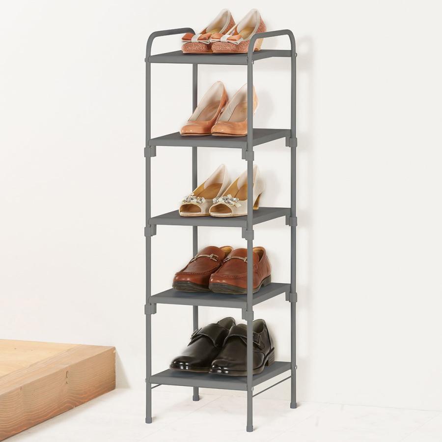 ニトリ（NITORI） シューズラック セラン(ダークグレー) 下駄箱