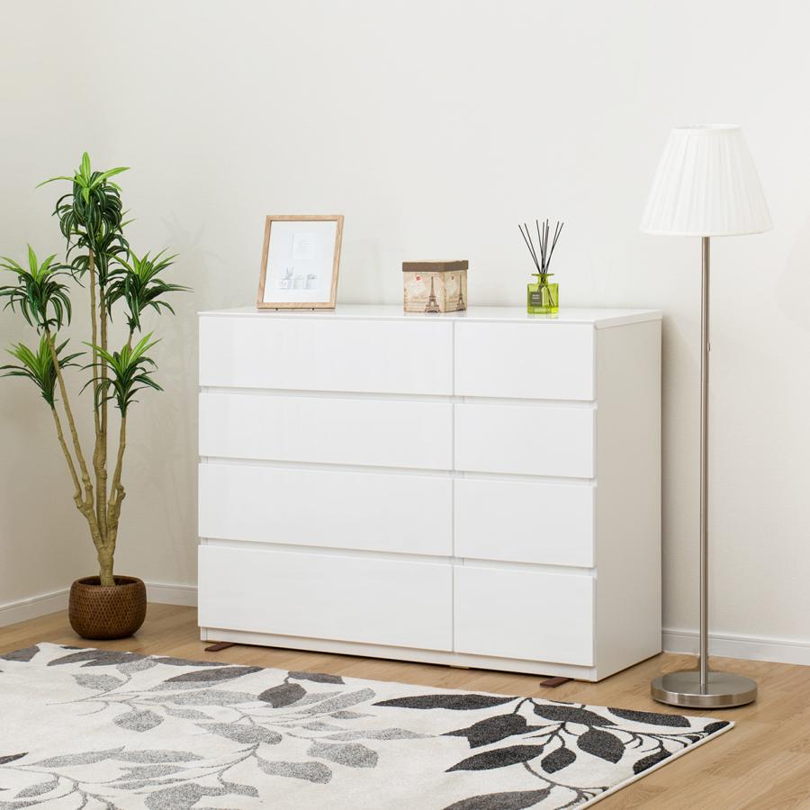 ニトリ（NITORI） ローチェスト(クエス 120-4LC WH) タンス たんす