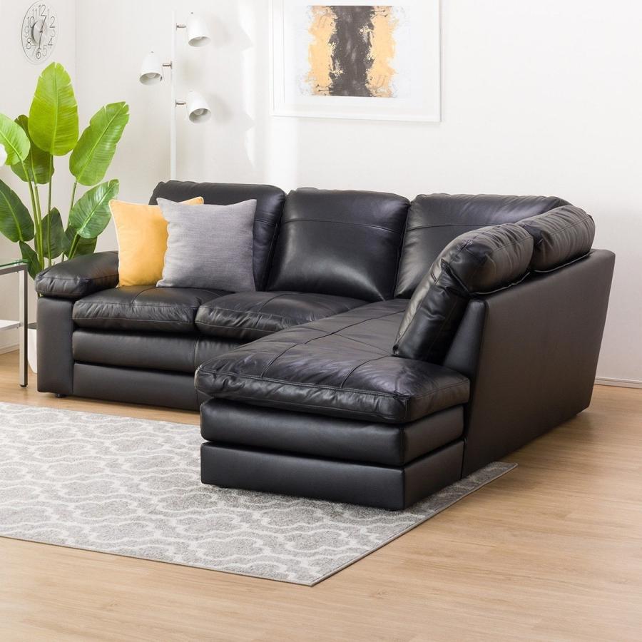 ニトリ（NITORI） ソファー ソファ コーナーソファ(Sステイツ BK-L