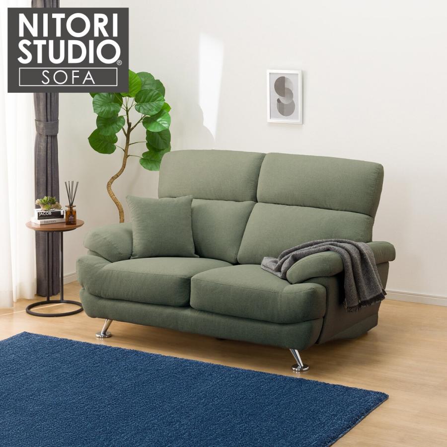 ニトリ（NITORI） 2人掛け布張りソファ(Nポケット BS13 AQ-YGR) ニトリ