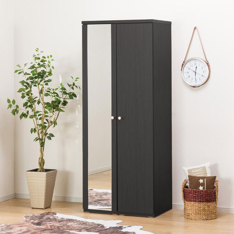 ニトリ（NITORI） ワードローブ(クエスT 80WR BK) ニトリ期間限定：4/6