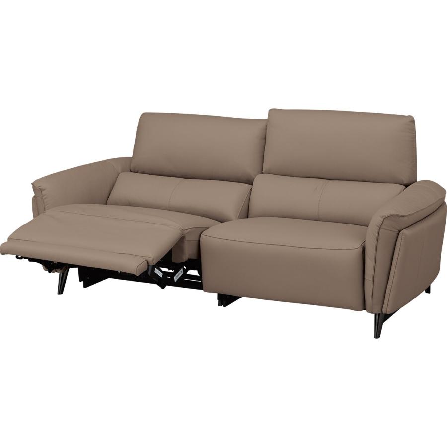 ニトリ（NITORI） 3人掛け 右電動リクライニングソファ(LS02 革 NW MMO