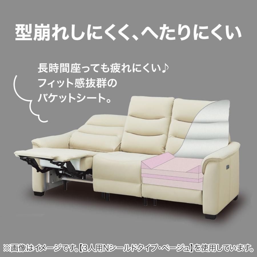ニトリ（NITORI） 傷・汚れに強い合成皮革 2人掛け電動リクライニング