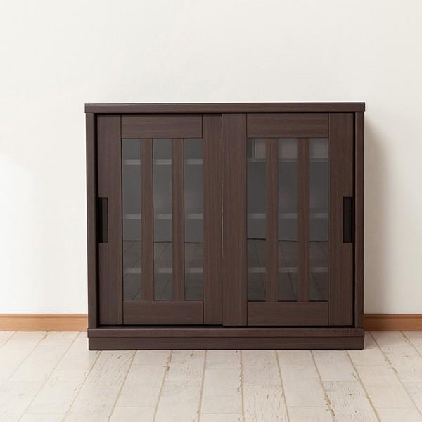 ニトリ（NITORI） サイドボード(アカツキ 90 DBR) キャビネット ミドル