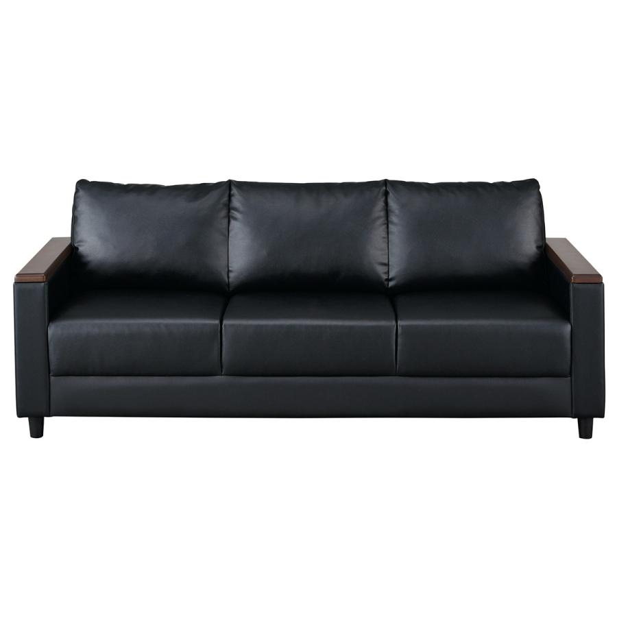 ニトリ（NITORI） 3人用合皮ソファ(HS-201 GTS#129 BK) : ニトリ Yahoo