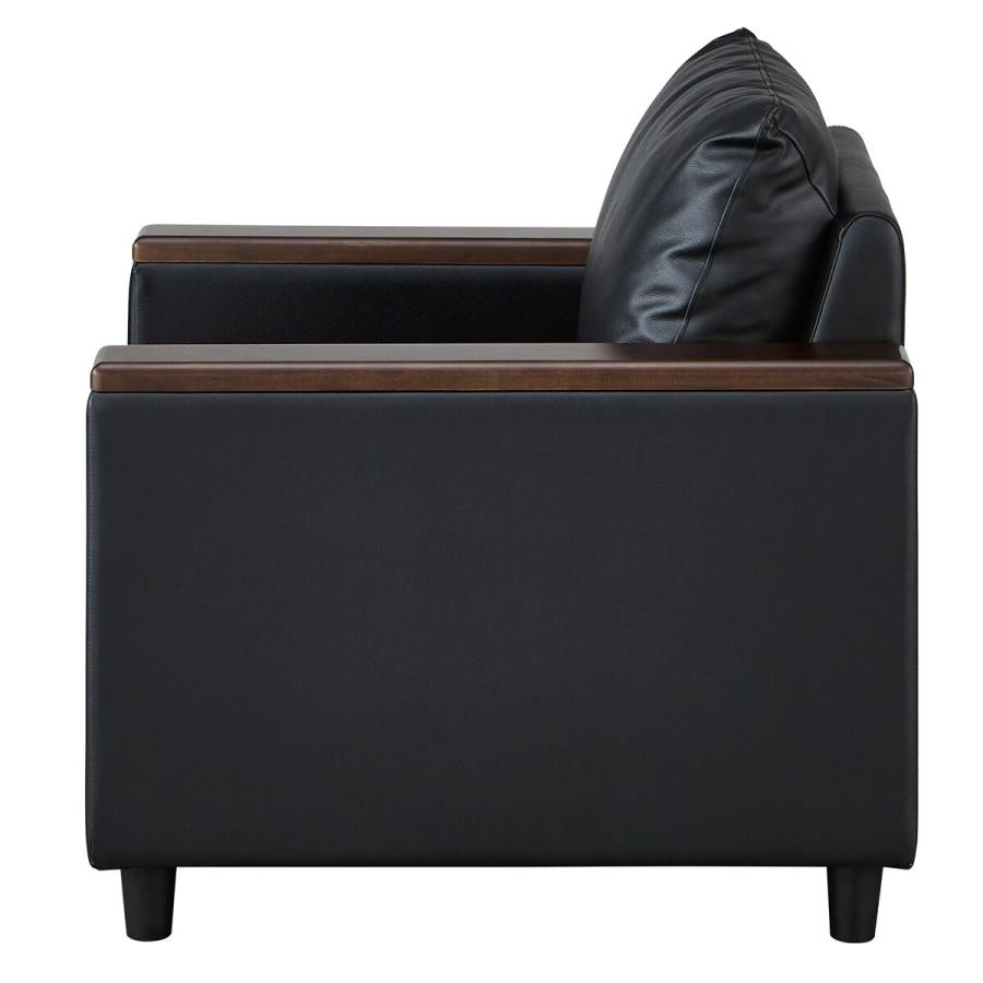 ニトリ（NITORI） 1人用合皮ソファ(HS-201 GTS#129 BK) : ニトリ Yahoo