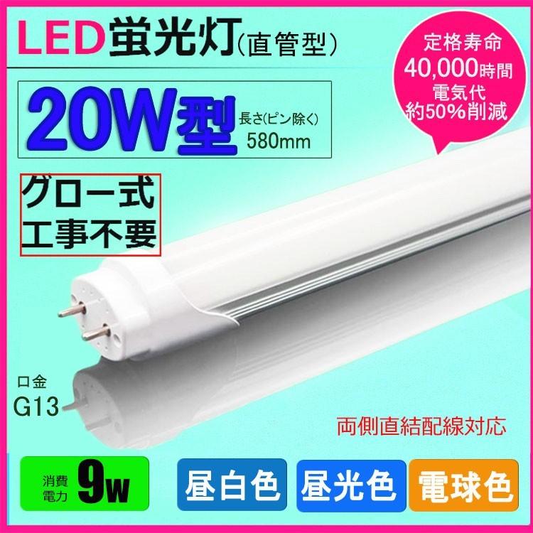 NISSIN LUX LED蛍光灯 20w形 昼光色 昼白色 電球色 led直管蛍光灯T8