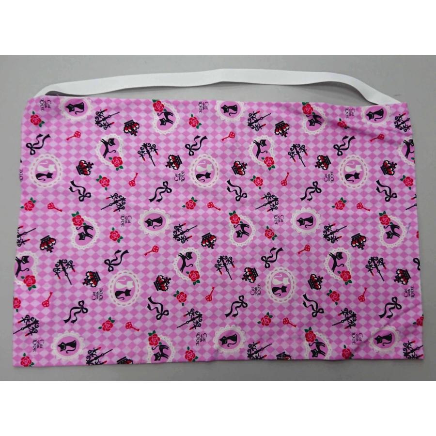 防災頭巾 カバー ねこ柄 内寸 32 × 51 cm 大サイズ 小学校 低学年