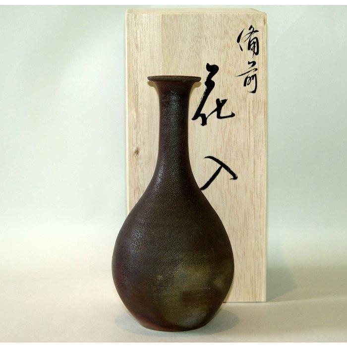 備前焼 つる首花入（桟切)| おしゃれ 日本製 工芸品 山口県 和食器