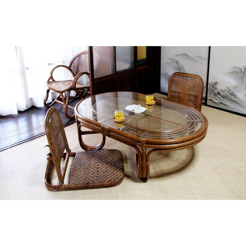 ラタン 座椅子 椅子 籐 おしゃれ 折りたたみ フロアチェア