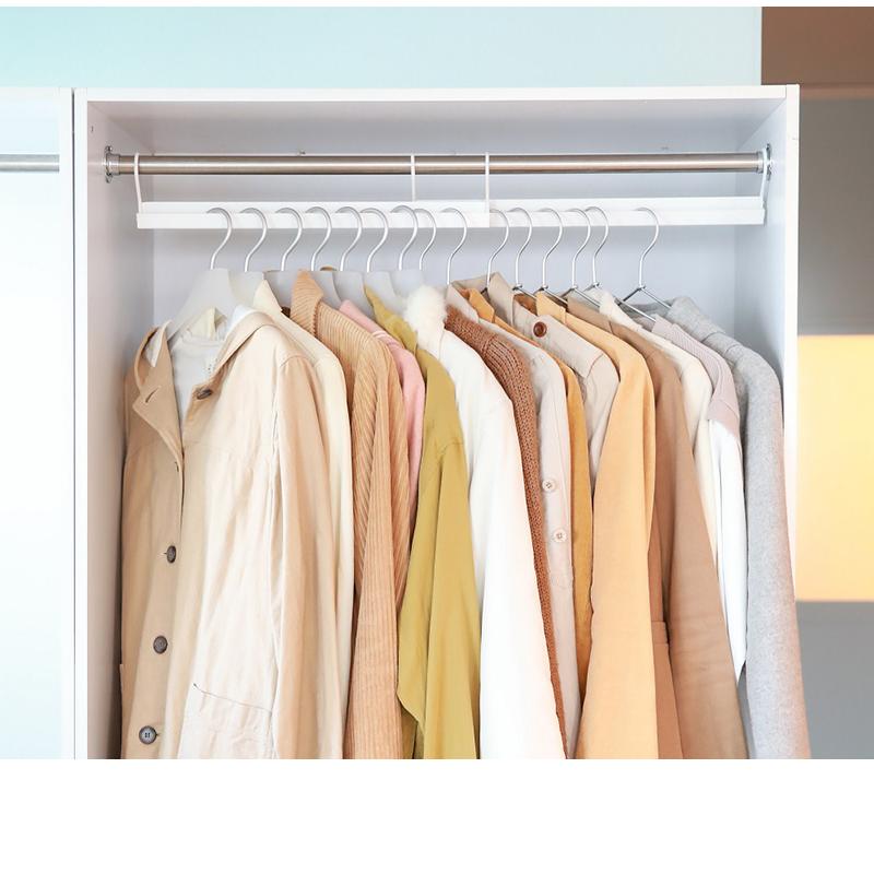 ハンガーバー 幅48cm 斜め 2個セット 便利 ハンガーラックに掛けるだけ