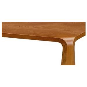 天童木工 曲げ木モダン座卓テーブル 乾 三郎 ケヤキ天然杢（濃いケヤキ