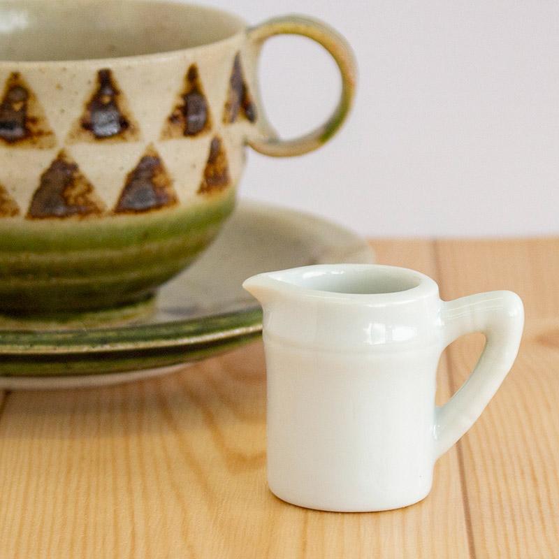 ミルクピッチャー 1人用 ミルクポット 陶器 シロップ入れ カフェ食器