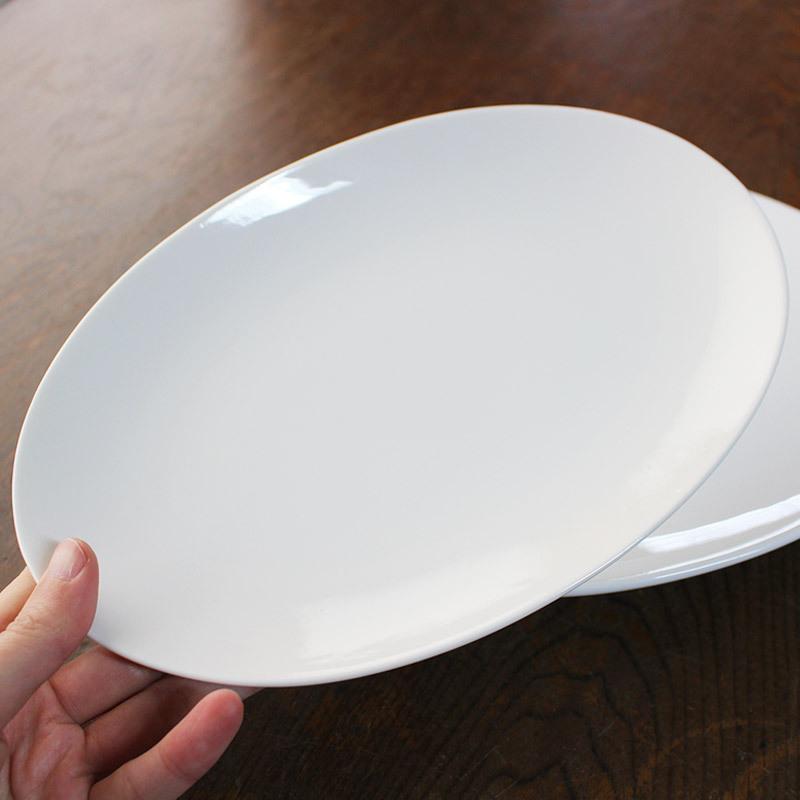 オーバルプレート 食器 25cm カレー皿 パスタ皿 中華 楕円皿 白 陶磁器