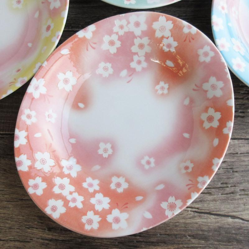 カレー皿 食器 プレート 楕円皿 桜の花 サクラ 花柄 美濃焼 パスタ