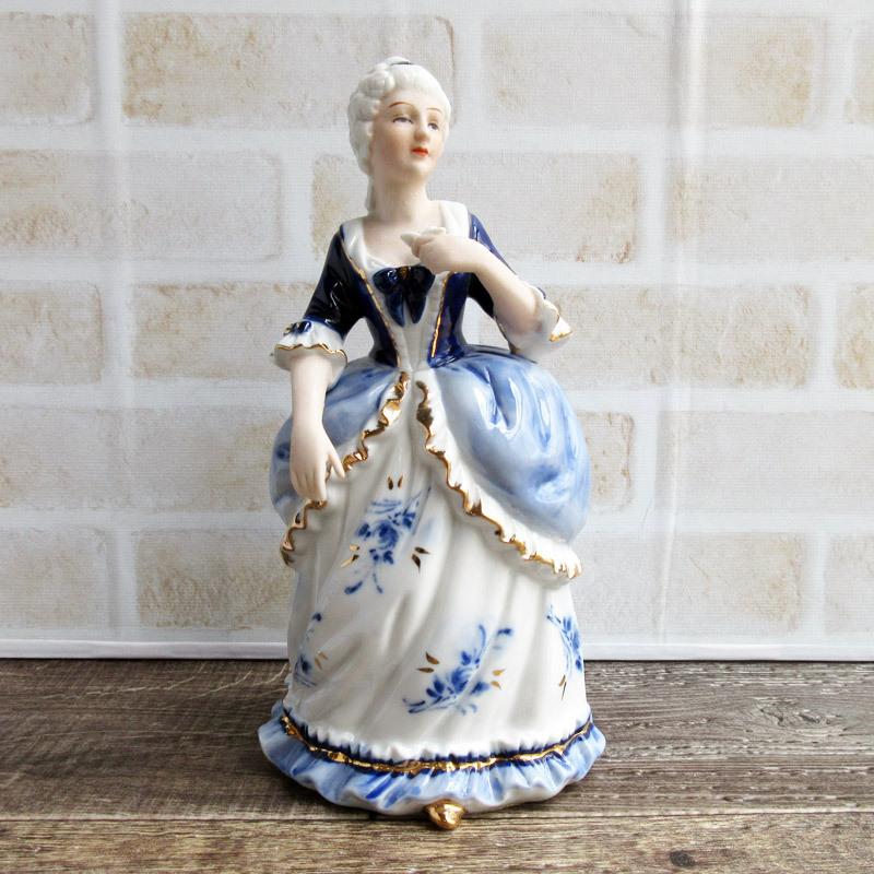 瀬戸ノベルティ 陶器のオブジェ 貴婦人 / セト・ノベルティ 西洋陶器