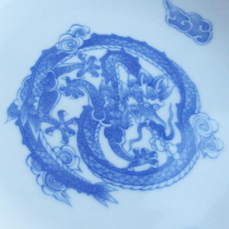 中華皿 プレート 皿 16.3cm 中華食器 中華料理 炒飯の取り皿に 青色 豆