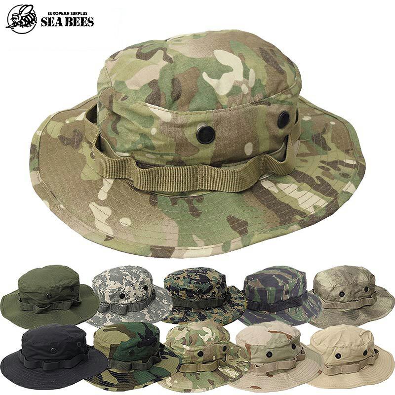 メール便可 ミリタリー リップストップ ジャングルハット 迷彩柄