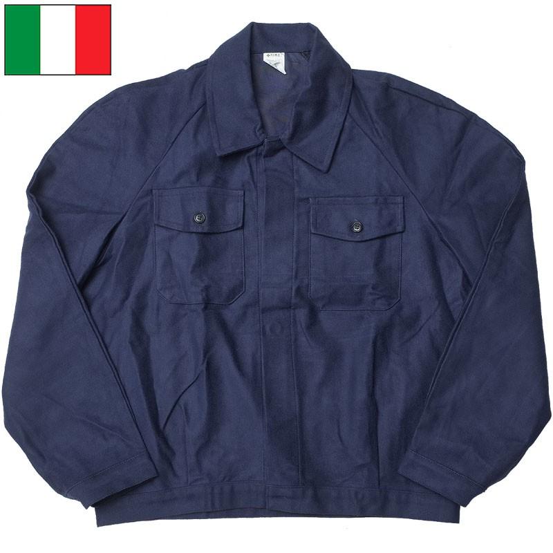 イタリア軍 セキュリティジャケット モールスキン ネイビー ラグラン