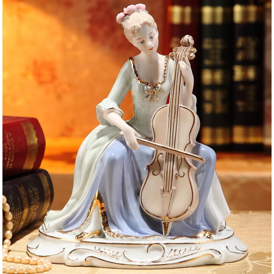 陶器 置物 西洋陶器 北欧磁器 陶器製人形 お姫様 陶器人形 陶器置物