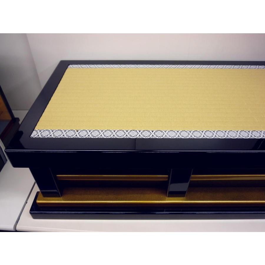 端午の節句☆飾り台単品☆30号 組み立て式黒塗り畳台 嵐山(横幅90