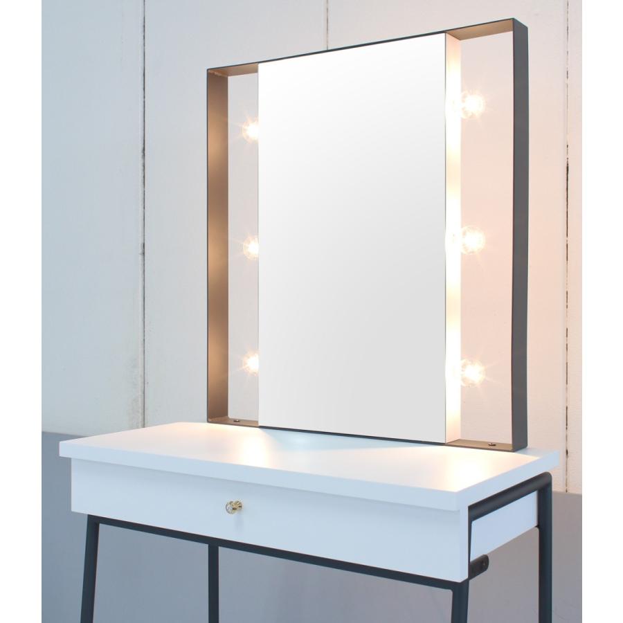 関本家具装芸 一面鏡スタジオ女優ミラードレッサー ホワイトブラック