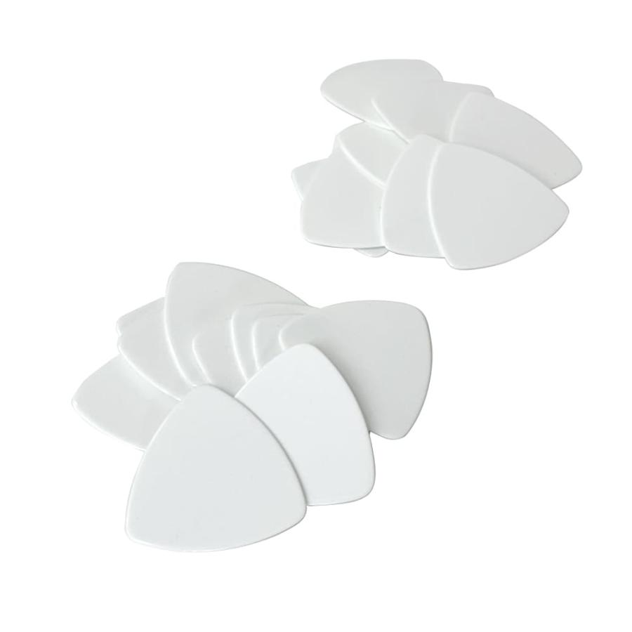 ギターピック 10枚セット トライアングル ホワイト 0.71mm 0.96mm 白