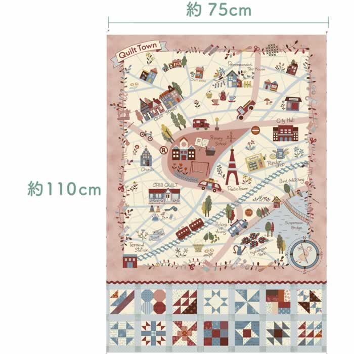 若山雅子American Country 23thパネル生地30ピンクdesigned byMasako