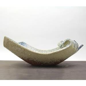 信楽焼 青窯変波彫花器 和風 癒し 壷 つぼ 花瓶 花器 陶器 花入れ